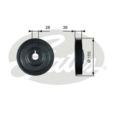 Belt Pulley, crankshaft (TVD1126)