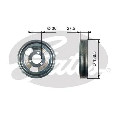 Belt Pulley, crankshaft (TVD1117)