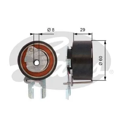 Tensioner Pulley, timing belt (T43158)