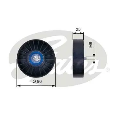 Deflection/Guide Pulley, V-ribbed belt (36033)