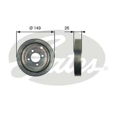 Belt Pulley, crankshaft (TVD1104)