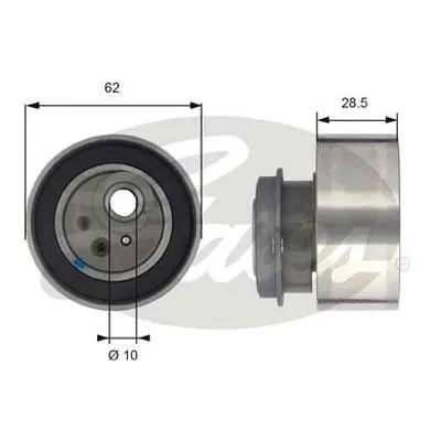 Tensioner Pulley, timing belt (T43087)