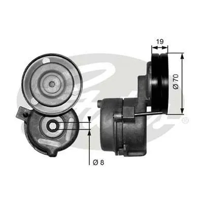 Belt Tensioner, V-ribbed belt (38558)