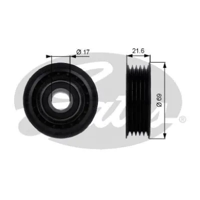 Deflection/Guide Pulley, V-ribbed belt (36189)
