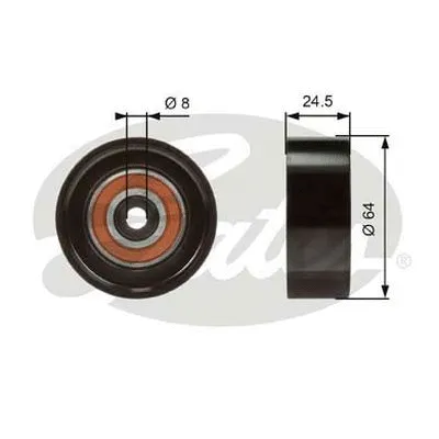 Deflection/Guide Pulley, V-ribbed belt (38097)