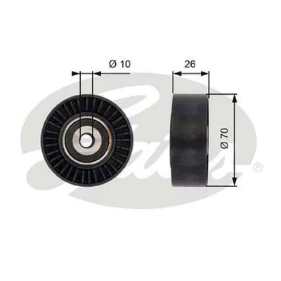 Deflection/Guide Pulley, V-ribbed belt (36393)