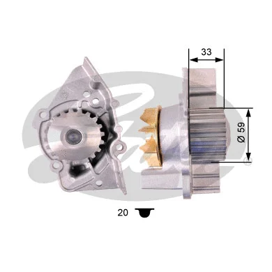 Water Pump, engine cooling (WP0085)