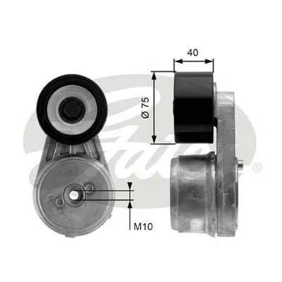 Belt Tensioner, V-ribbed belt (38647)
