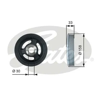 Belt Pulley, crankshaft (TVD1061)