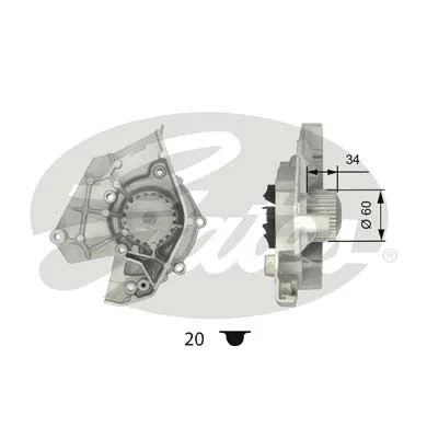 Water Pump, engine cooling (WP0051)