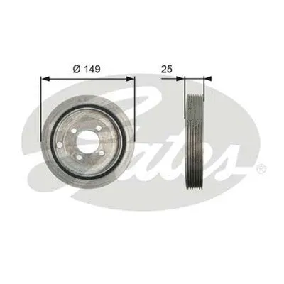 Belt Pulley, crankshaft (TVD1102)