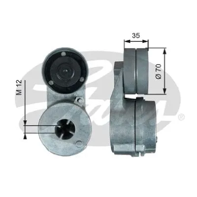 Belt Tensioner, V-ribbed belt (38723)