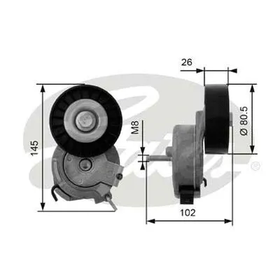 Belt Tensioner, V-ribbed belt (38473)