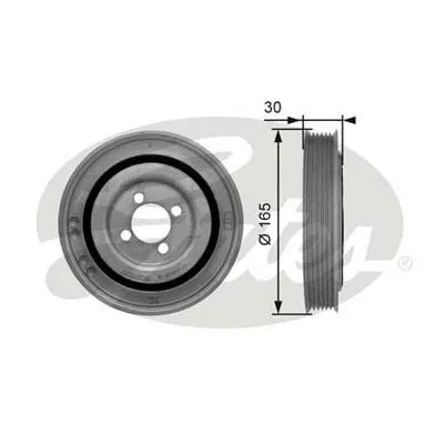 Belt Pulley, crankshaft (TVD1032)