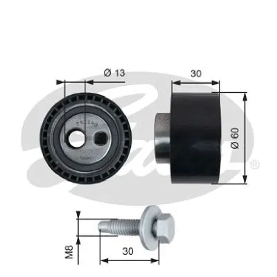 Tensioner Pulley, timing belt (T41140)