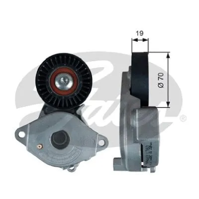 Belt Tensioner, V-ribbed belt (39355)