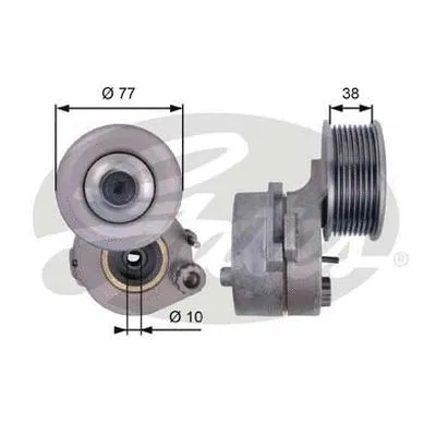 Belt Tensioner, V-ribbed belt (38663)
