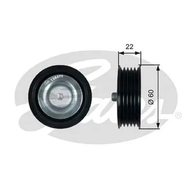 Deflection/Guide Pulley, V-ribbed belt (36473)