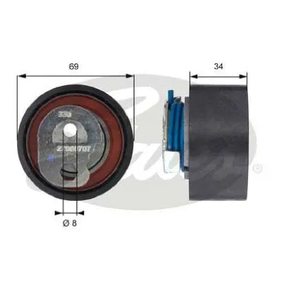 Tensioner Pulley, timing belt (T43163)