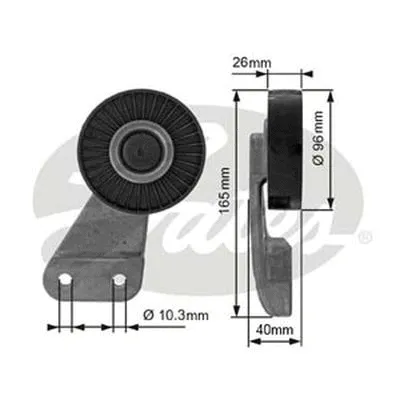 Deflection/Guide Pulley, V-ribbed belt (38461)