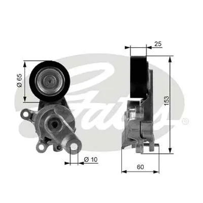 Belt Tensioner, V-ribbed belt (38209)