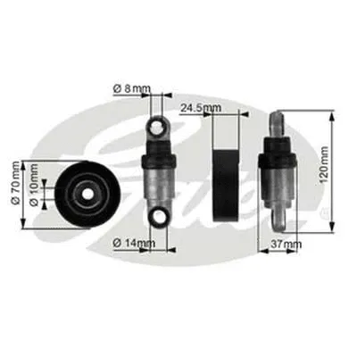 Belt Tensioner, V-ribbed belt (38242)