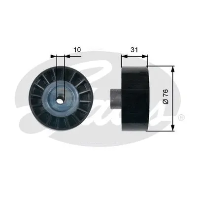 Deflection/Guide Pulley, V-ribbed belt (36444)