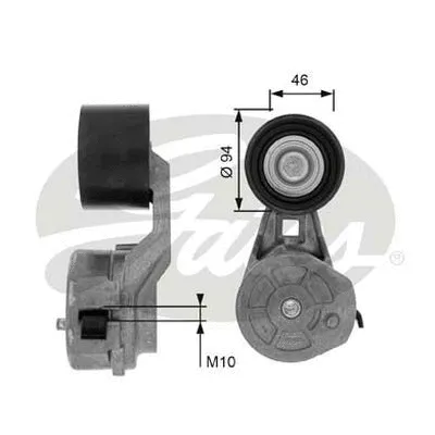 Belt Tensioner, V-ribbed belt (38602)