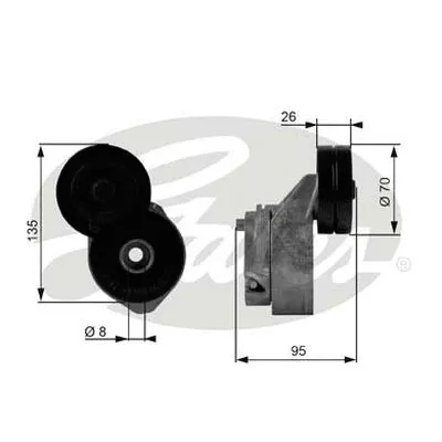 Belt Tensioner, V-ribbed belt (38430)