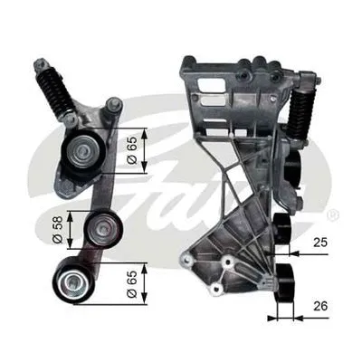 Belt Tensioner, V-ribbed belt (39136)