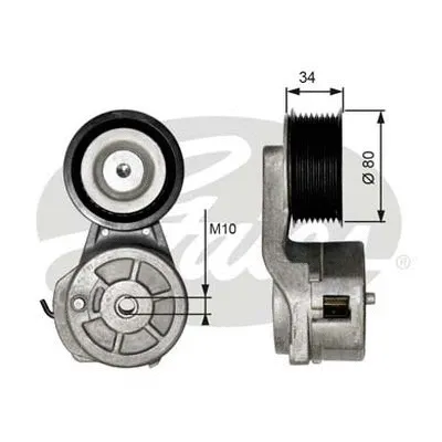 Belt Tensioner, V-ribbed belt (38650)