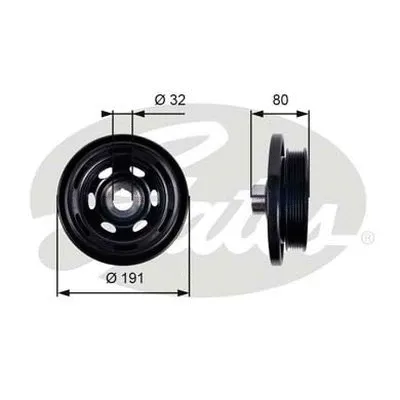 Belt Pulley, crankshaft (TVD1089)
