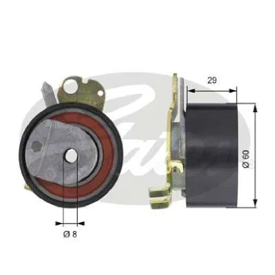Tensioner Pulley, timing belt (T43051)