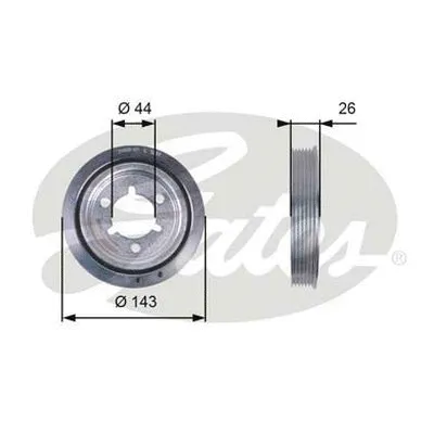 Belt Pulley, crankshaft (TVD1055)