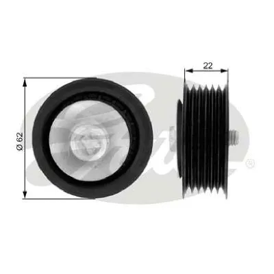 Deflection/Guide Pulley, V-ribbed belt (36079)