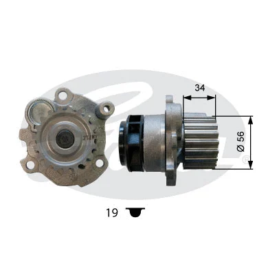 Water Pump, engine cooling (WP0062)