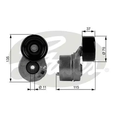 Belt Tensioner, V-ribbed belt (38431)
