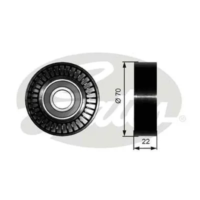 Deflection/Guide Pulley, V-ribbed belt (36252)