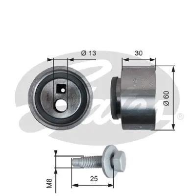 Tensioner Pulley, timing belt (T41139)