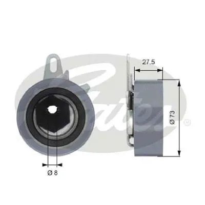 Tensioner Pulley, timing belt (T43054)