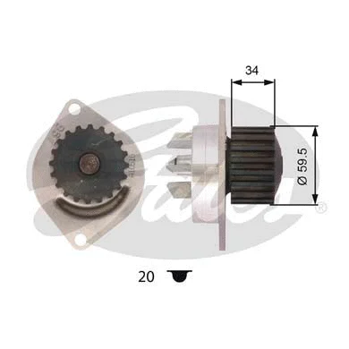 Water Pump, engine cooling (WP0012)
