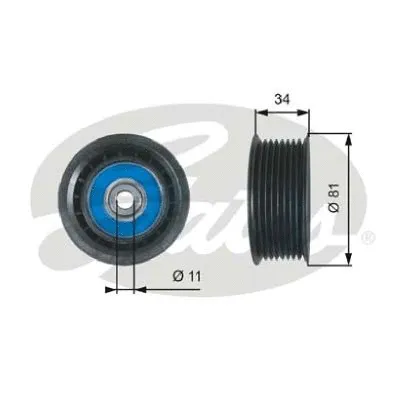 Deflection/Guide Pulley, V-ribbed belt (36517)