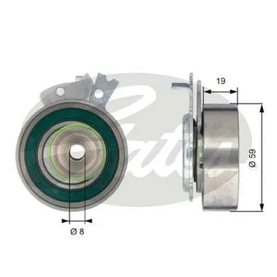 Tensioner Pulley, timing belt (T43038)