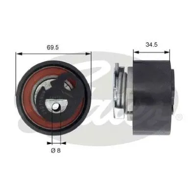 Tensioner Pulley, timing belt (T43200)