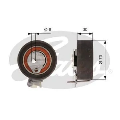 Tensioner Pulley, timing belt (T43157)