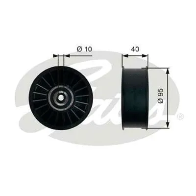 Deflection/Guide Pulley, V-ribbed belt (36500)