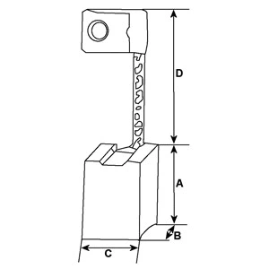 Holder, carbon brushes