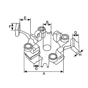 Holder, carbon brushes