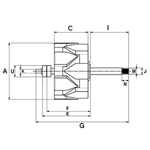Rotor, alternator