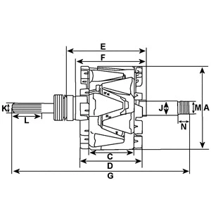 Rotor, alternator